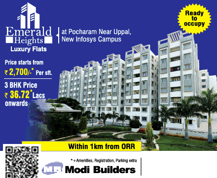 Presenting ready to occupy at Modi Emerald Heights in Hyderabad Update